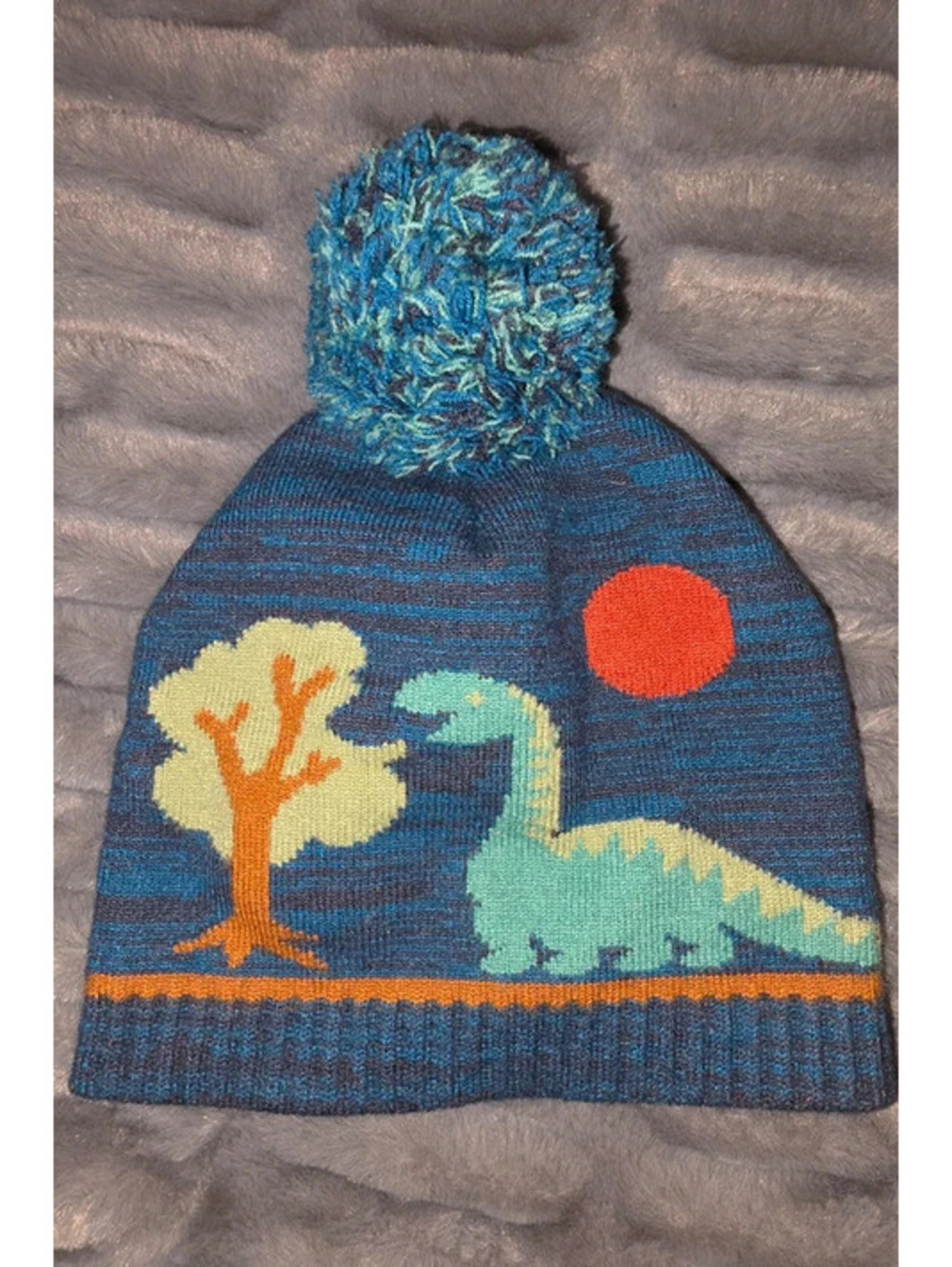 NYGB Dinosaur Pom-Pom Beanie - 12-24 months